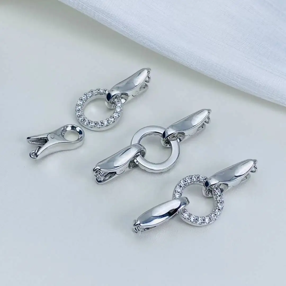 

Оптовая продажа DIY стерлингового серебра 925 пробы ожерелье браслет застежка крючок аксессуары для жемчуга 5-8 мм 5 шт./лот