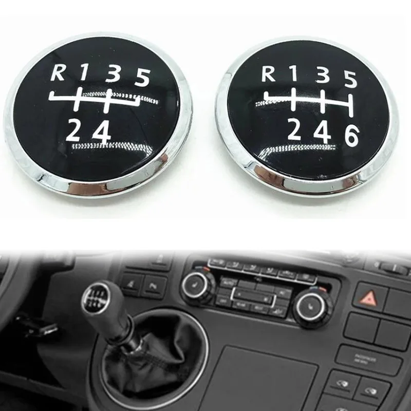 

5/6-скоростная автомобильная ручка переключения передач, эмблема, крышка, наклейка, накладка для Volkswagen VW Transporter T5 2003-2014 T6 2015 2016 2017 2018 2019