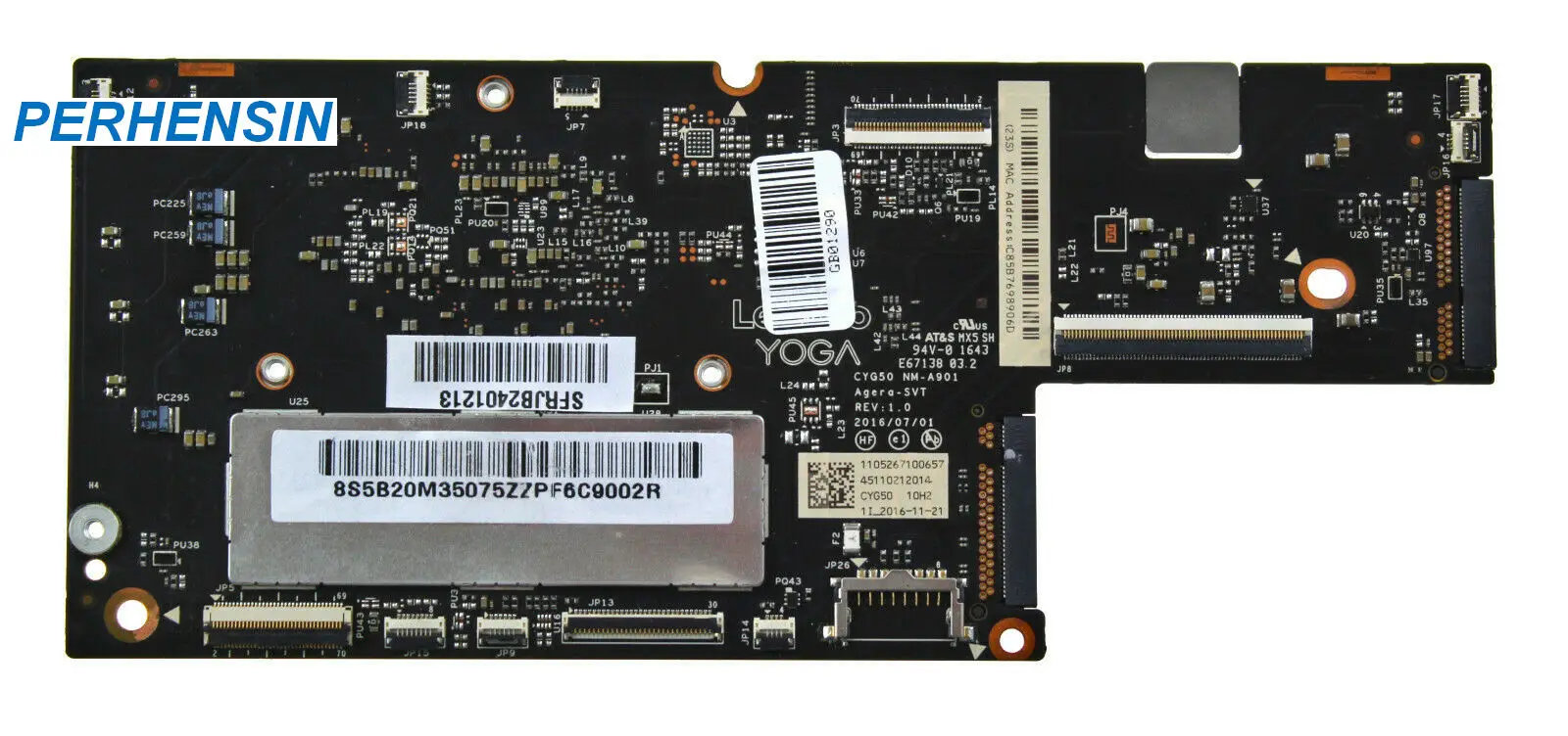  FOR Lenovo Yoga 910-13IKB Mainboard NM-A901 i7-7500U 8GB RAM 5B20M35075