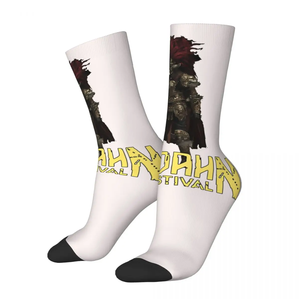 Hip Hop Retro Epic Crazy Men's compression Socks Unisex Festival Radahn Harajuku Pattern Printed Funny Novelty Happy Crew Sock