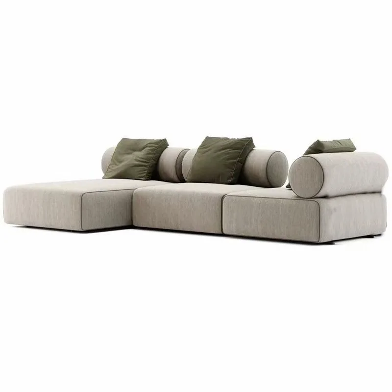 Italian minimalist modular combination sofa modern living room hotel tofu block fabric sofa
