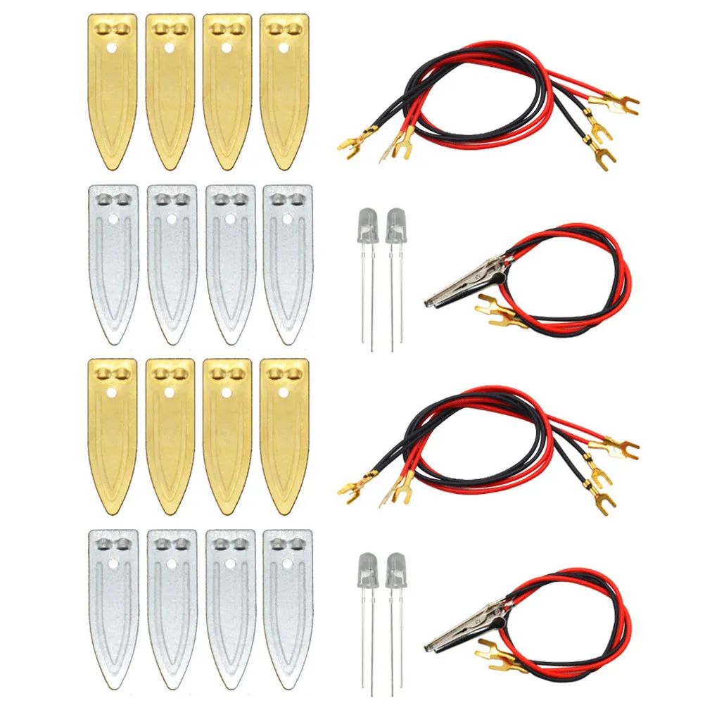 

2Sets Experiment Supplies Zinc Copper Strips Premium Metal Material Physics Teaching Tool DIY Battery