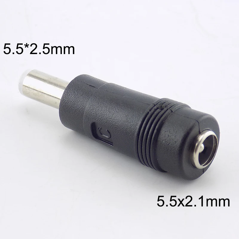 5,5 x 2,1 mm żeńskie do 5,5 x 2,5 mm męskie złącze zasilania DC Adapter Laptop 5,5*2,1 żeńskie do męskiego 5,5*2,5