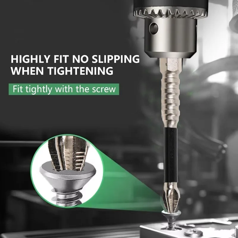 K5 مفك مغناطيسي مثقاب الخشب عدم الانزلاق مفك نصائح بت الصليب رئيس التدريبات الكهربائية مسامير سائق تأثير مقاومة بت