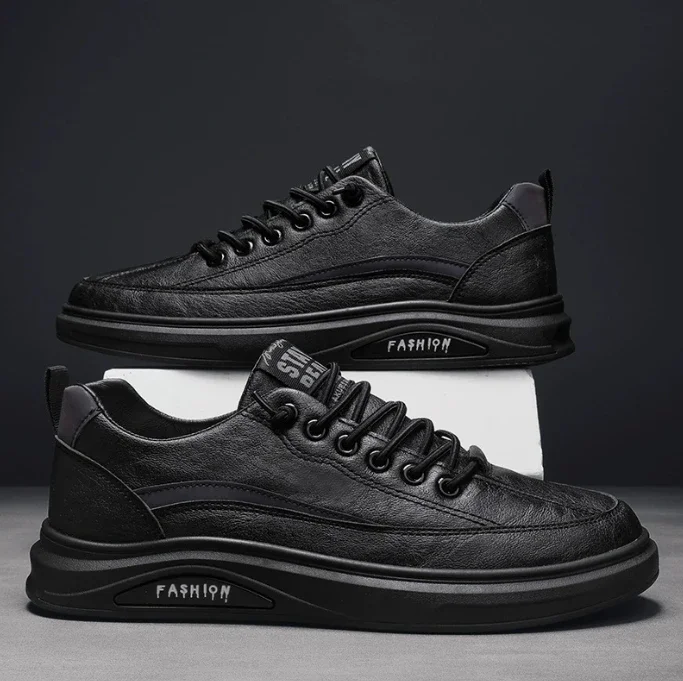 

Мужские модельные кроссовки, кожаные модные кроссовки, нескользящие удобные модельные туфли для мужчин, повседневные оксфордские кроссовки