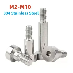 M2 M2.5 M3 M4 M5 M6 M8 M10 304 Stainless Steel Hex Hexagon Socket Cap Head Shoulder Roller Bearing Screw
