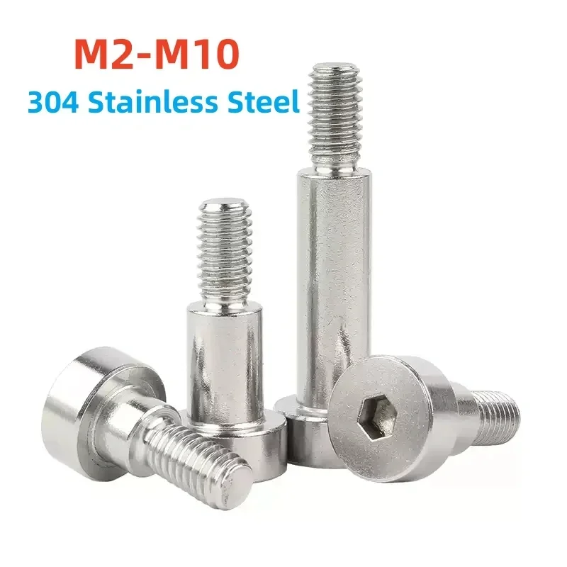M2 M2.5 M3 M4 M5 M6 M8 M10 304 Stainless Steel Hex Hexagon Socket Cap Head Shoulder Roller Bearing Screw