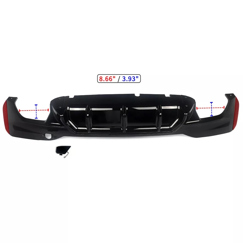 Gloss Black M5 Style Rear Bumper Diffuser For 2017-2021 BMW 5 Series G30 G31 Rear Lip body kit Spoiler Auto Parts Accessories view 3