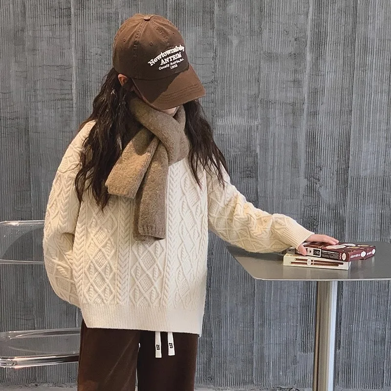 

Вязаный свитер из ангоры: яркий красный топ для девочек среднего/большого размера, весна/осень и зима, новый стиль, уютный