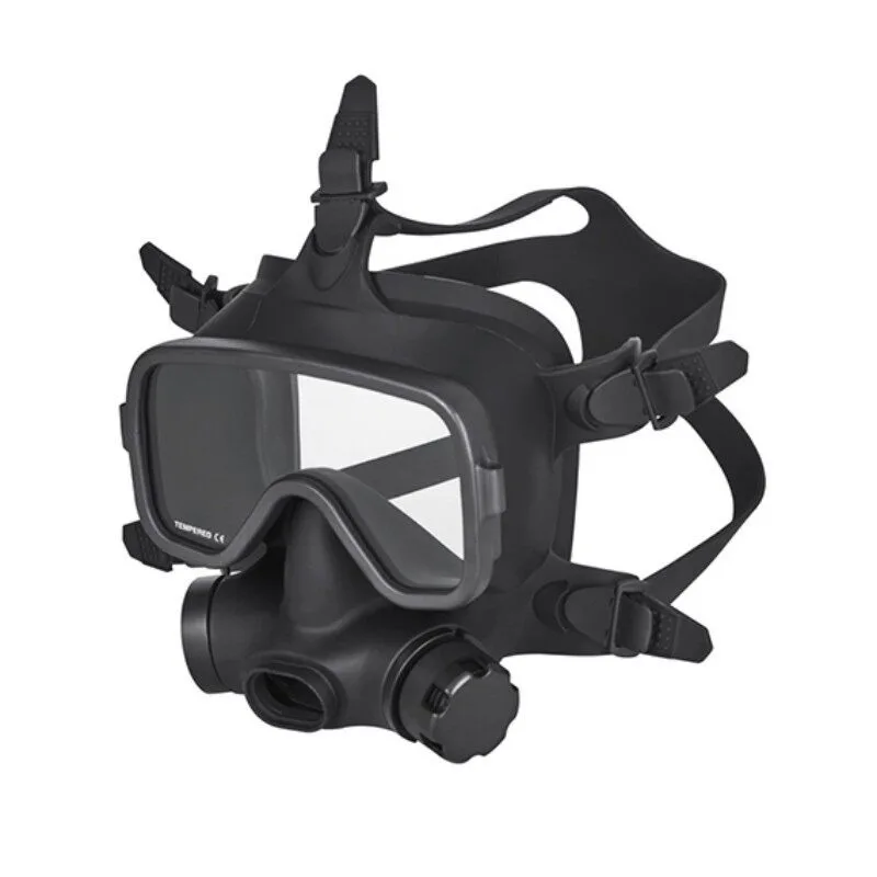 Akuana Cof2 Full Face Diving Mask Scuba Diving Comprehensive Mirror All Black Professional Submersible Equipment