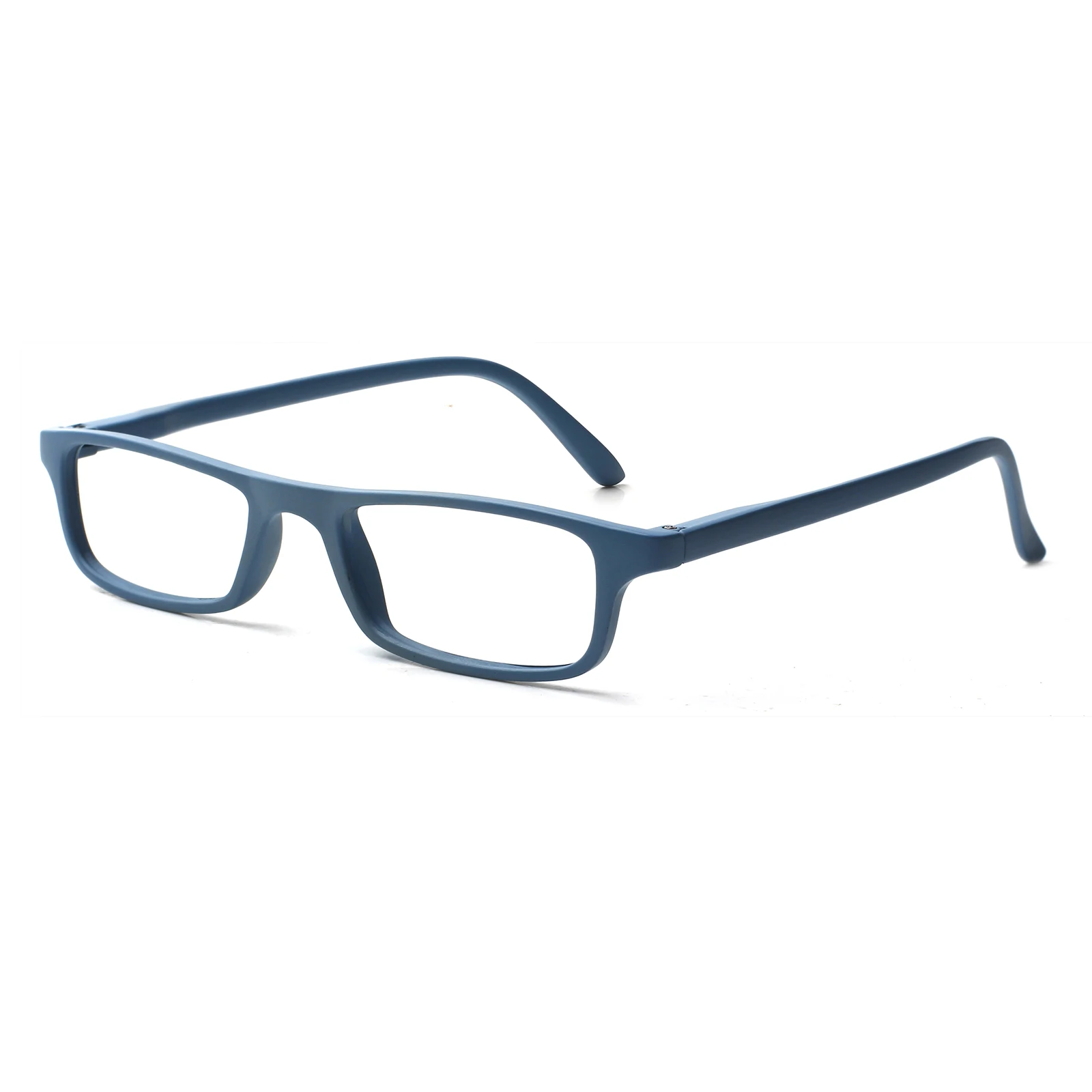 

TUREZING Classic Matte Blue Rectangular Metal Hinged Women's Prescription Glasses Retro Black Men's Decorative Reading Eyewear