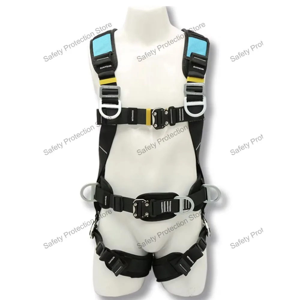 5-point High Altitude Work Safety Belt Full Body Safety Harness  Outdoor Electrician Construction Belt Body Protection Equipment