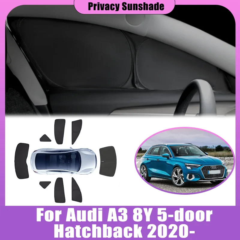 

Privacy Sunshade For Audi A3 8Y 5-door Hatchback 2020-2024 Coverage Anti-UV Sun Sunroof Window Foldable Visor Car Accessories