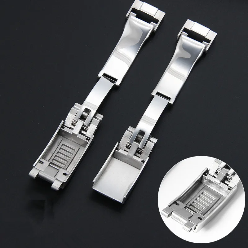 9X9mm Watch Band Glide Clasp For Rolex Oyster Perpetual Submariner Watch Buckle Butterfly Stainless Steel Solid Watch Buckle