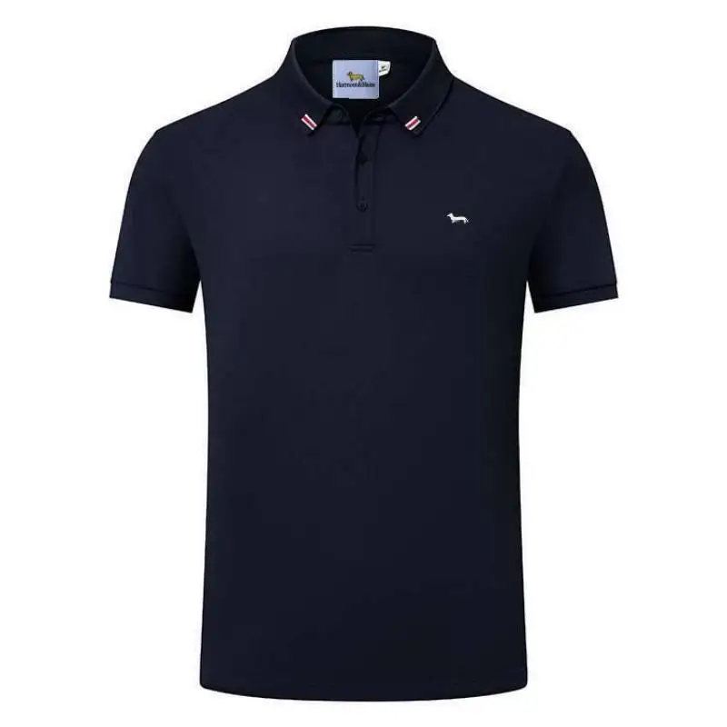 New Men Summer Suitable Sport Quick Dry Short Sleeve Polo Shirt Embroidery Harmont Solid Shirts Blaine Keeo Cold