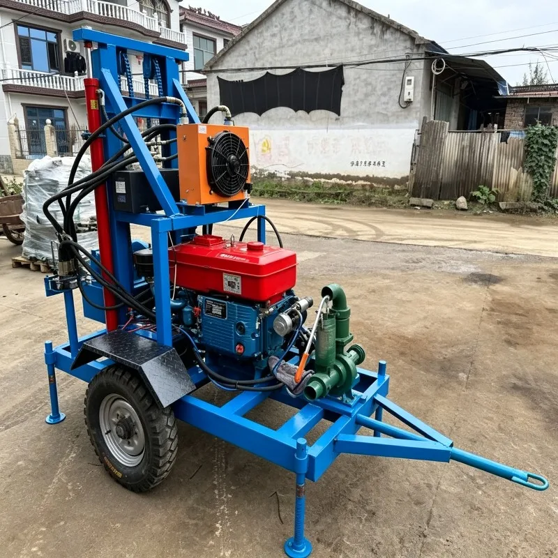 30m 50m 100m Small Water Well Drilling Machine Compact Portable Borehole Drill Rig for Home Farm and Geological Exploration