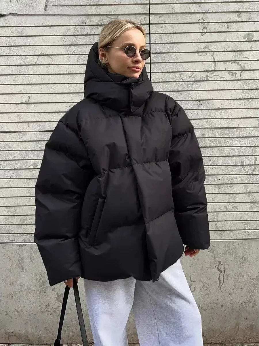 Quilted Jacket Women Winter Fashion Parkas Coat Vintage Bread Jacket Outwear Office Ladies Warm Cotton Puffer Jackets
