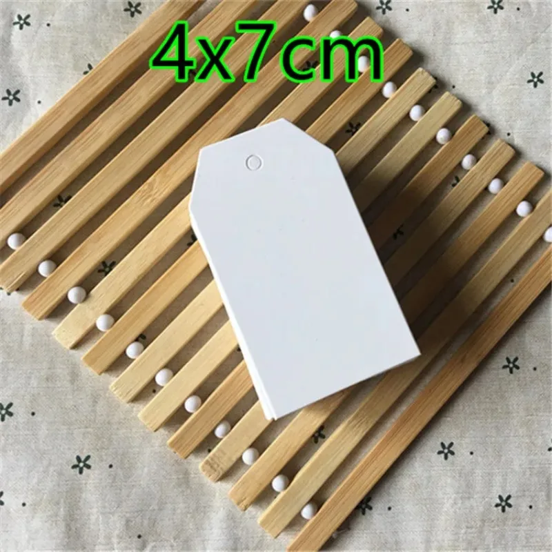 

100PCS White Paper 350gsm Tag DIY Blank Cardboard Handmade Party Birthday Wedding Christmas Tree Gifts Flowers Bread Labels Tags