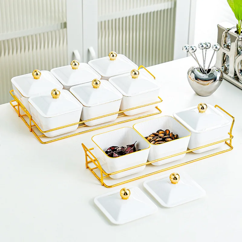 

Легкая - роскошная тарелка для сухофруктов, подходит для домашнего использования в гостиной и столовой. Это разделен