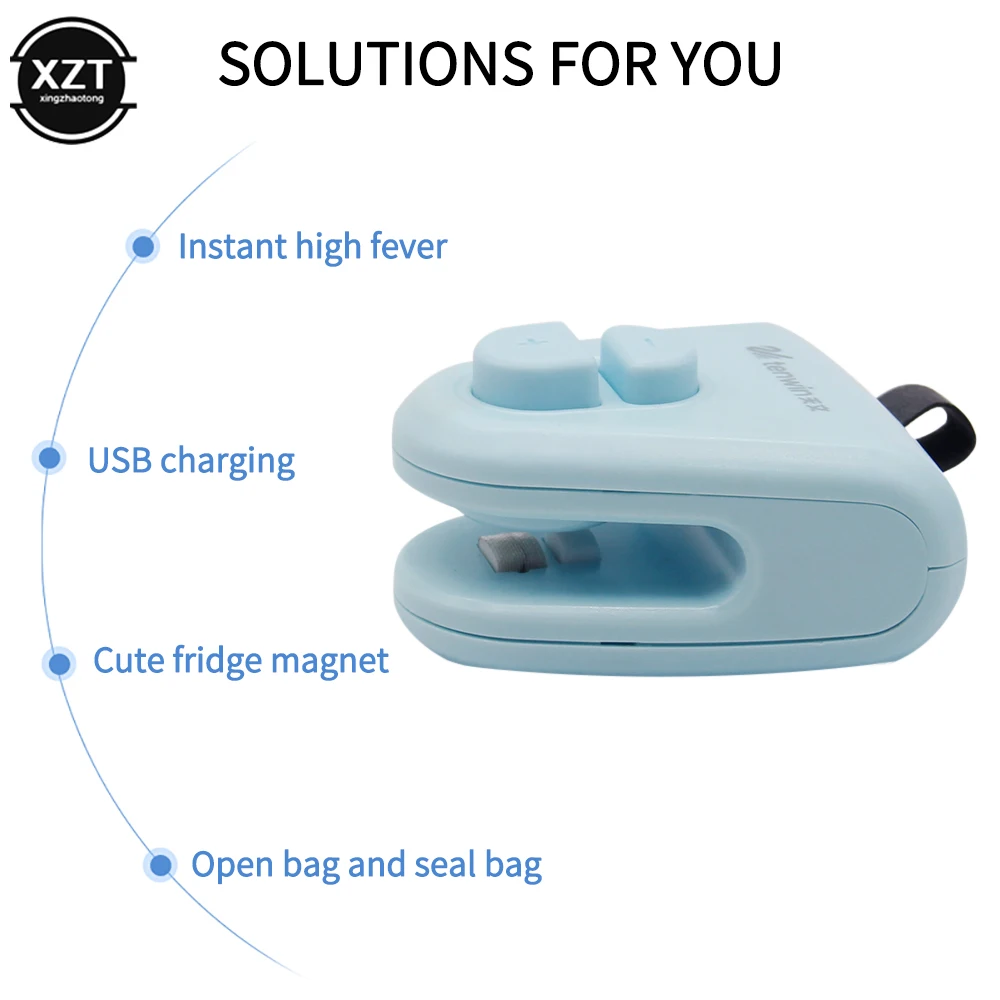 2 in 1 Portable Vacuum Sealer Cutter Home Heat Sealer Mini Vacuum Snack Packing Bag Sealer Press Sealer