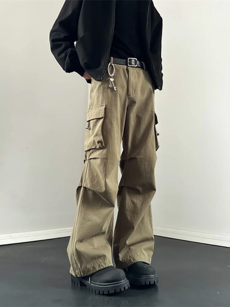 

American Retro Work Pants Men's Autumn New Trendy Drapey Versatile Long Straight Loose Casual Trousers Youthful Energy Sle