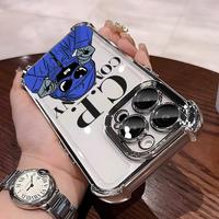 MINISO-Pop Paul Mask CP_P-es Phone Case Electroplating corners Cover Phone Case for iphone 17 16 15 Pro 14 13 Mini 11 12 Xs Max