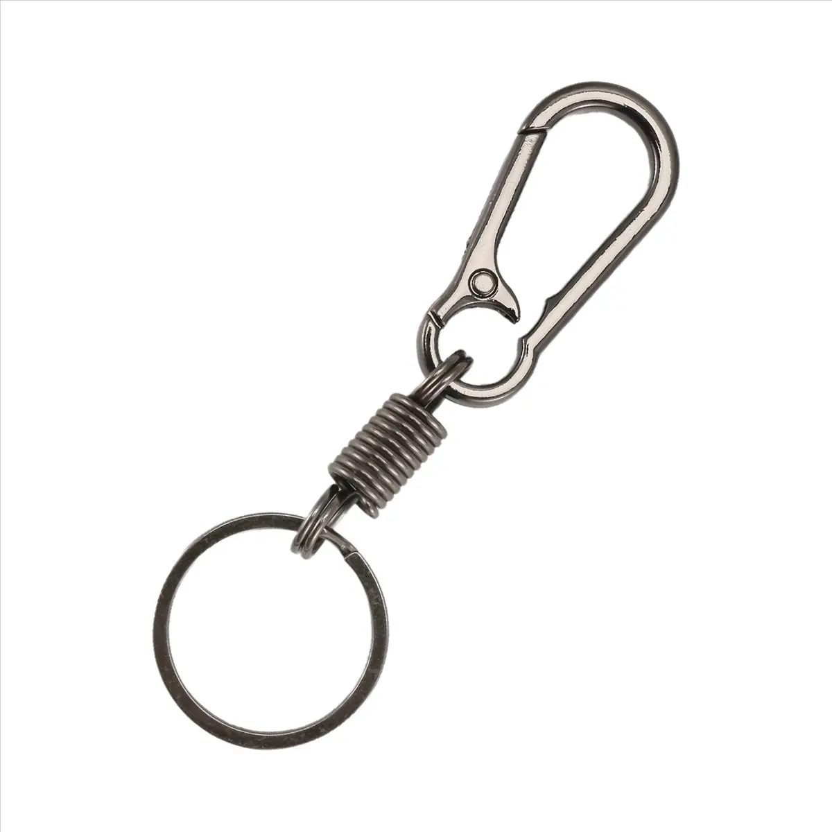 M87K حلقة تسلق قوية مفتاح سلسلة حلقة رئيسية مصقولة مفتاح سلسلة الربيع مفتاح سلسلة الأعمال الخصر مفتاح سلسلة، أسود #6