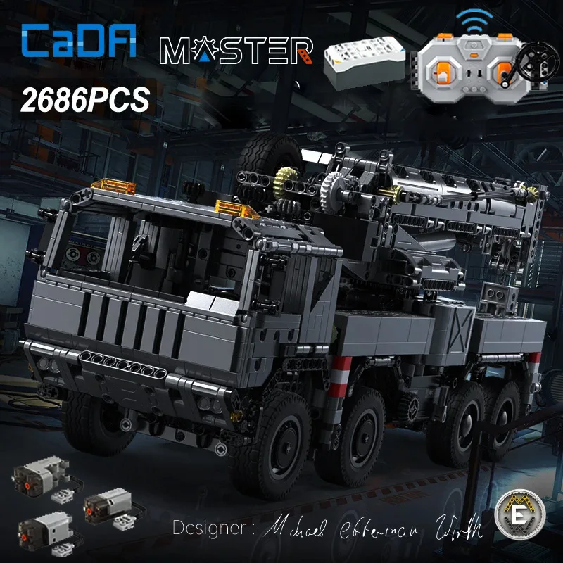 Cada Military RC Engineering Vehicle Truck Crane Building Blocks Control Remoto Rescue Vehicle City Car Bricks Toys Children