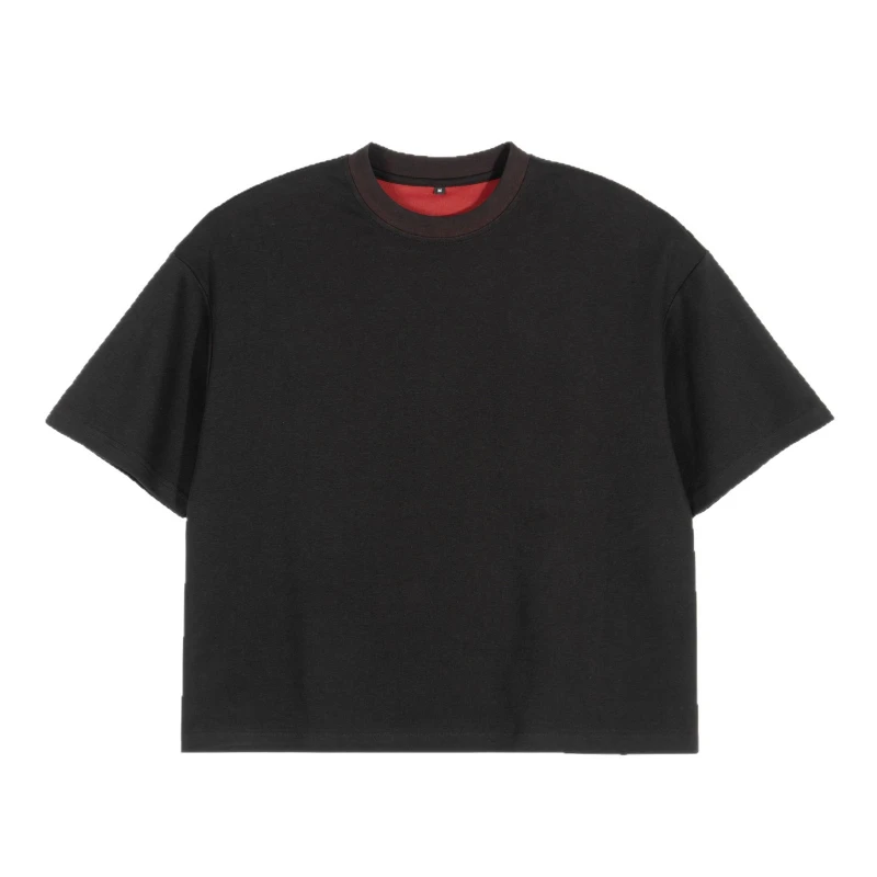 تي شيرت ذو وجهين للرجال والنساء |   40% قطن، طراز يومي متعدد الاستخدامات 250 جرام كبير الحجم