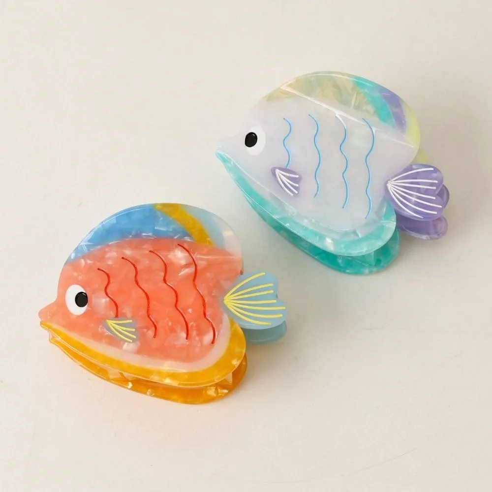 

Sweet Hairpin Ocean Fish Hair Claw Acetate Acetic Acid Marine Animals Hair Clip Shark Clip Tropical Fish Fish Grab Clip Headwear