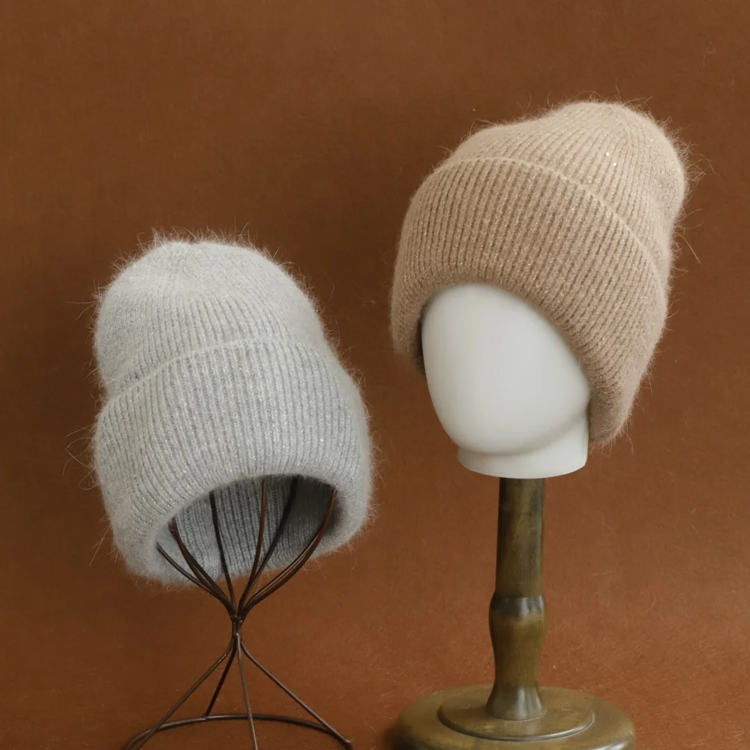 2026 new Hot Selling Winter Hat Real Rabbit Fur Winter Hats For Women Fashion Warm Beanie Hats Women Solid Adult Cover Head Cap