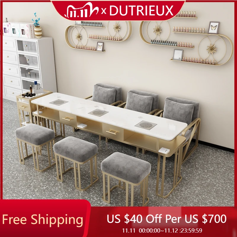 

Hand Designer Nail Desk Makeup High Quality Minimalist Simple Nail Desk Organizer Modern Nordic Wood Nageltisch Salon Furniture