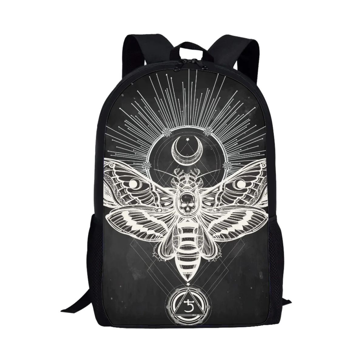 Anime Death Moth Pattern Spirit Board School Bags para meninos, alunos primários, mochila de moda, saco de viagem casual infantil