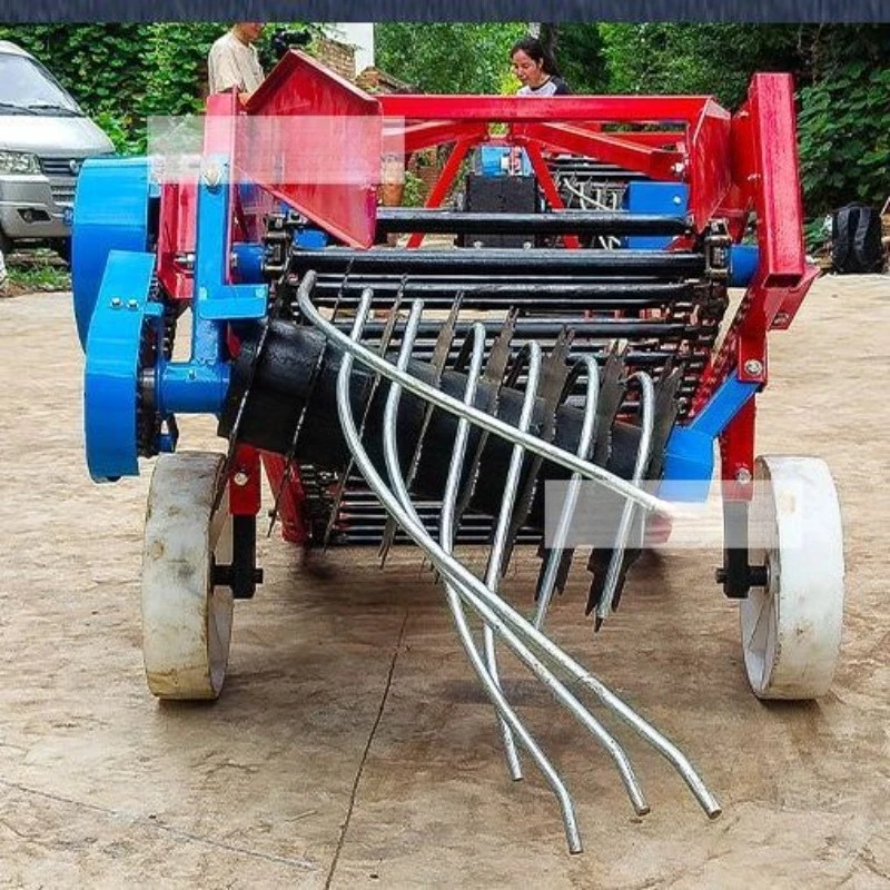 Roller shutter turning seedling peanut harvester, selection climbing chain type, soil shaking peanut excavator