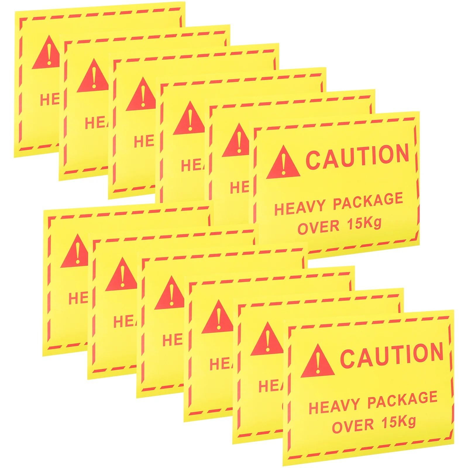 100 قطعة تسميات التحذير اللوجستية ملصقات الأشياء الثقيلة ذاتية اللصق شارات الشحن لمستودع المصنع تحميل حوض السلامة