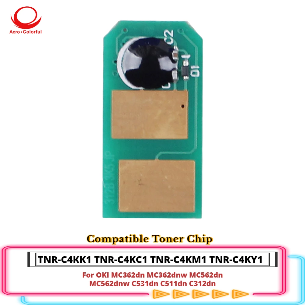 Toner cartridge Chip For Oki MC362dn MC362dnw MC562dn MC562dnw C531dn C511dn C312dn Laser Printer copier Reset Cartridge Refill