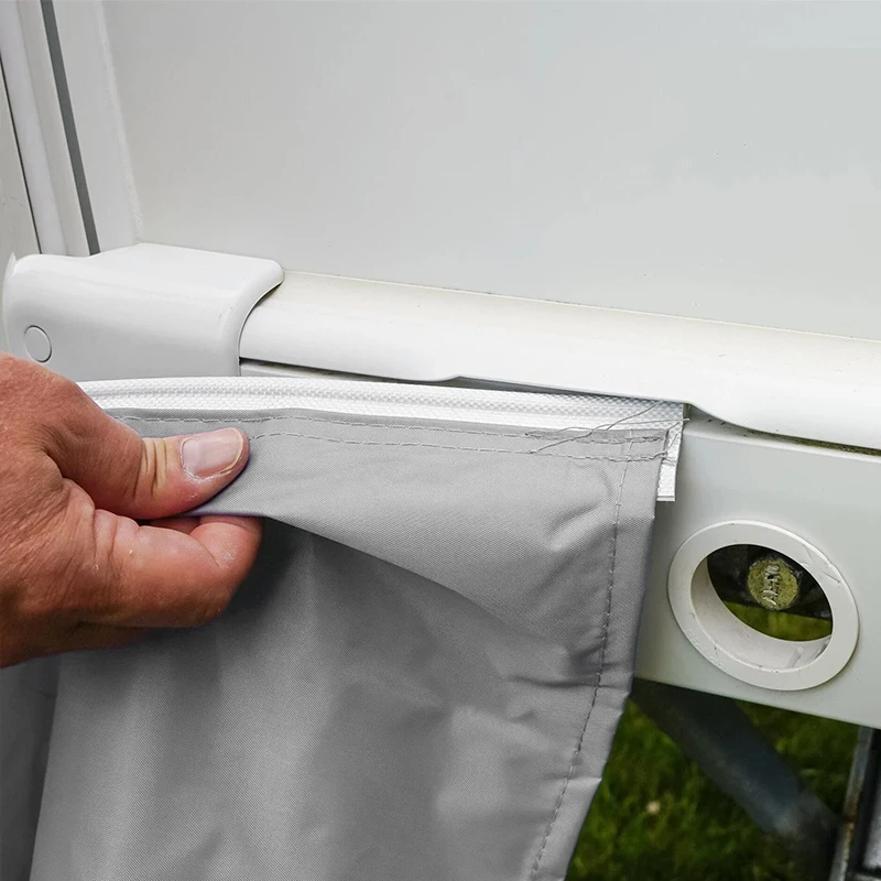 Caravan Draught Skirt 600x60cm With Storage Pocket Adjustable Motorhome Wind Protector Camping RV Side Draught Skirt Accessories
