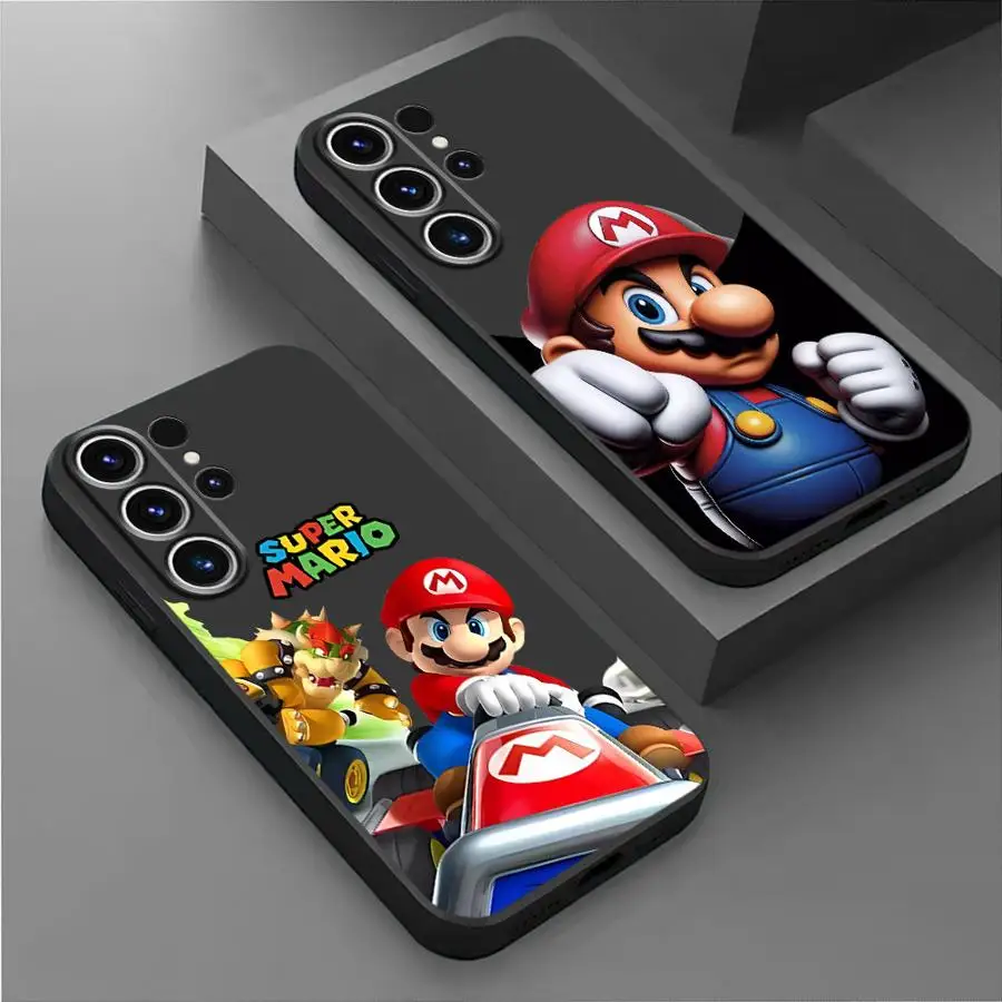 Super M-Marios Bros Game Cover Phone Case for Samsung Galaxy S24 Ultra S21 5G S22 Plus S23 Ultra S21 FE S20 S23 FE S21 Soft TPU