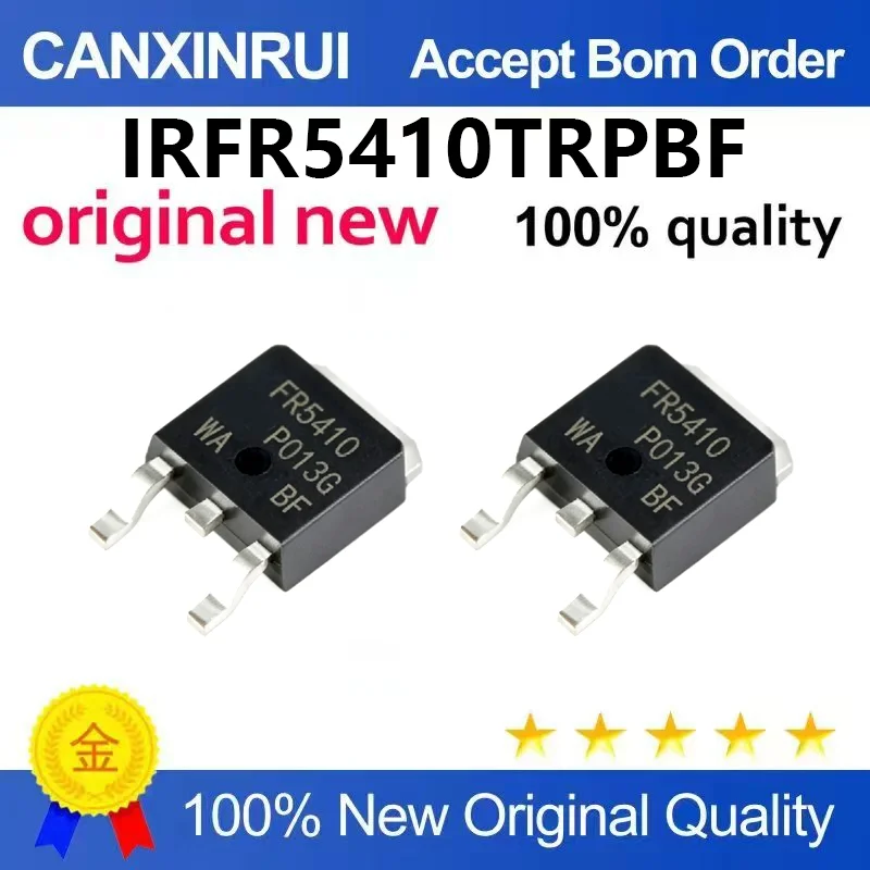 （5pcs-100pcs）Original brand new IRFR5410TRPBF TO-252-3 P-channel -100V/-13A surface mount MOSFET tube
