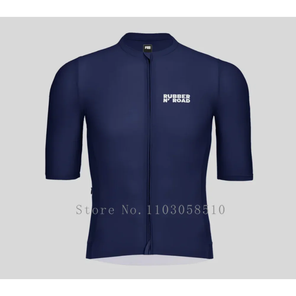 Rubber N'road Cycling Jersey Mans Kleding Mountain Uniforme Fietscyclus Breatha Sport Shirts Kleding Maillot Ciclismo Hombre