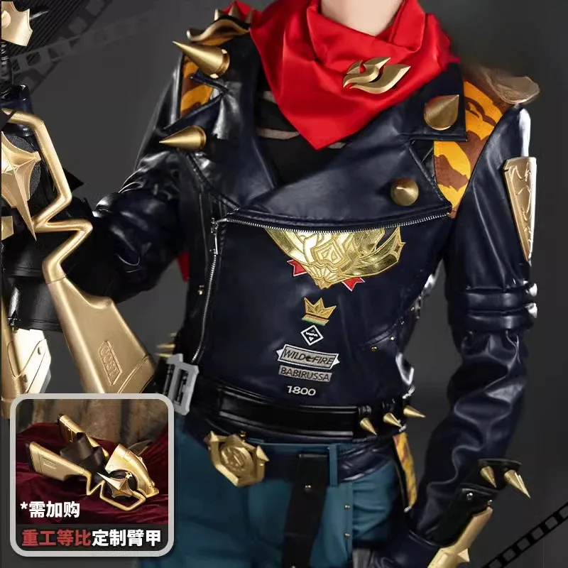 

qq28LQGame Zenless Zone Zero Lighter Косплей Полное пальто из искусственной кожи Брюки Черный костюм Хэллоуин Ролевая игра Мужской костюм