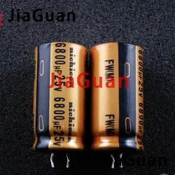 2pcs NEW NICHICON FW 6800UF 25V 18X35MM 25V 6800UF audio Electrolytic Capacitor 25V6800uF filter amplifier 6800uF/25V
