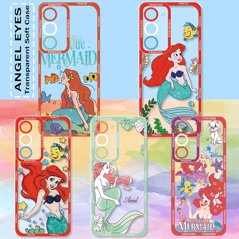 

The Little Mermaid Phone Case For Samsung S10 S20 S21 S22 S23 S24 Note 10 20 M22 M23 M54 M60 Angel Eye Translucent Funda Shell