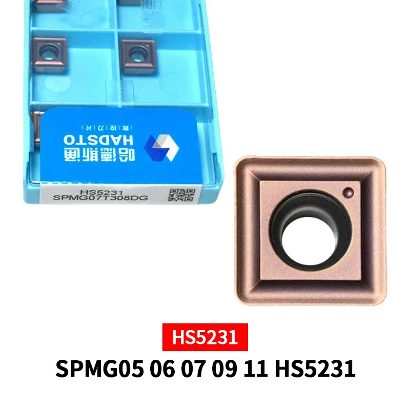 

10pcs HADSTO Carbide Insert SPMG050204DG SPMG060204DG SPMG07T308DG SPMG090408DG SPMG110408DG HS5231 CNC Drilling Blades