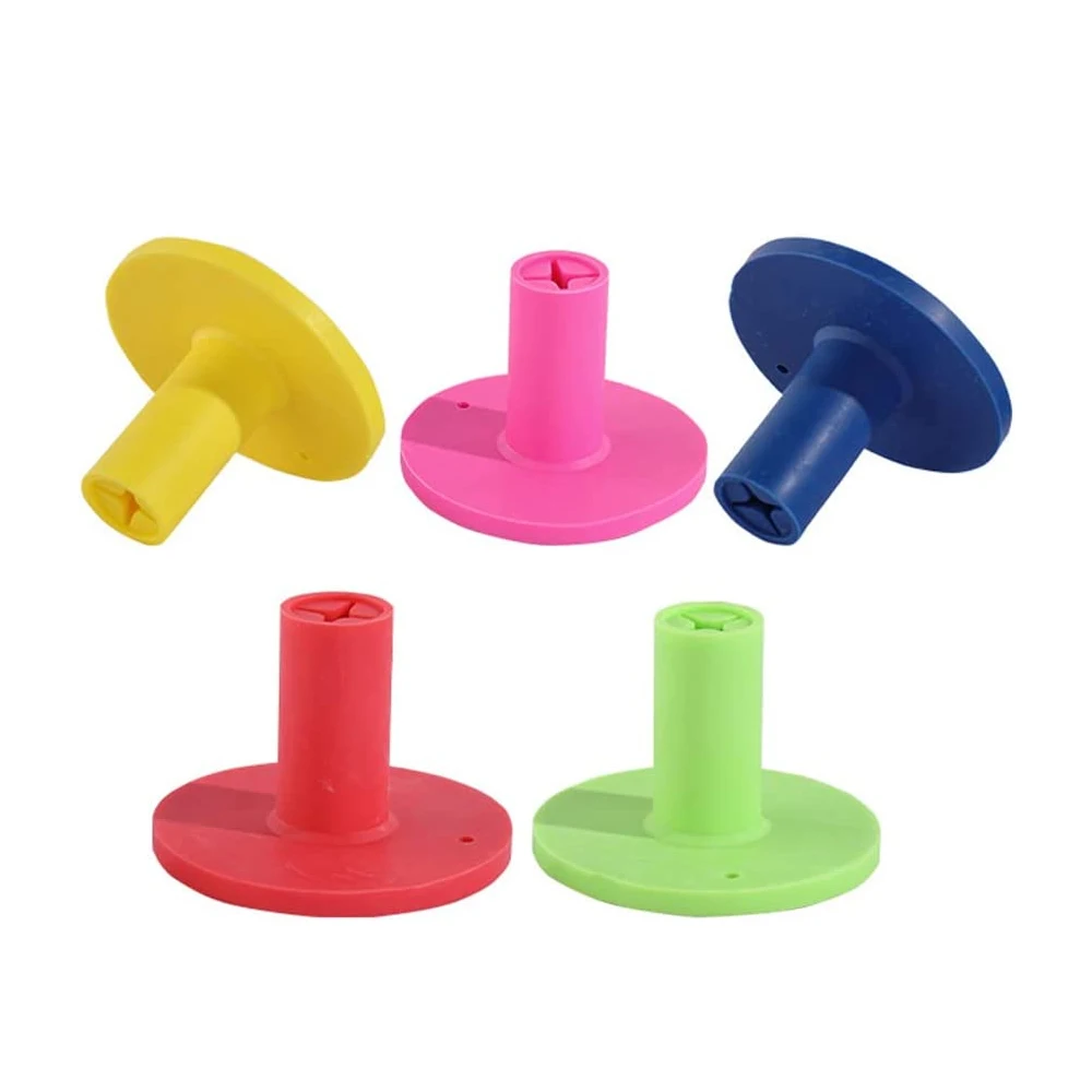 6pcs/set Golf Rubber Tees Holder with Plastic Golf Tees Set Golf Practice Training Driving Putting Chipping Range for Golf Mats