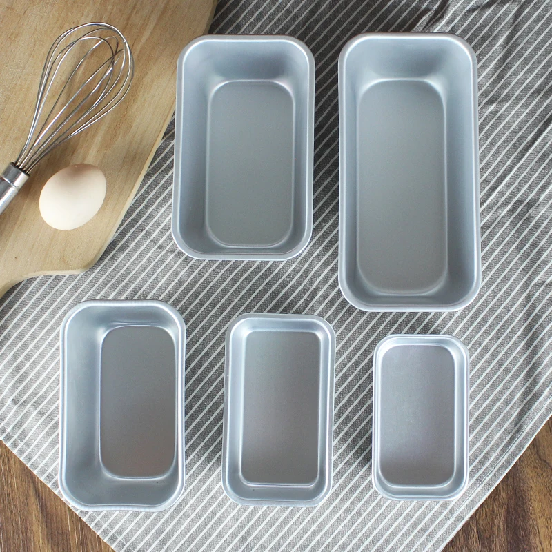 Baking Mold Aluminium Rectangle Cake Tin Baking Dish Bakery Case Mould Cake Decorating Tools,5 Size For Choose