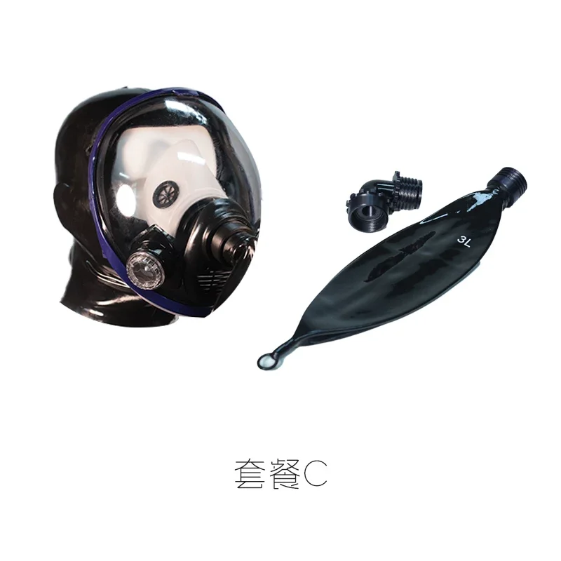 Sphärische Gasmaske mit großem Sichtfeld, Cosplay-Requisiten, Atemkontrolle