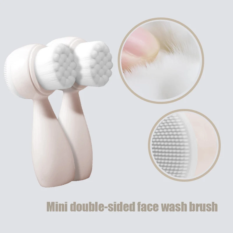 

Double Side Silicone Facial Cleansing Brush Manual Massage Blackhead Removal Face Cleaning Massage Face Wash Product