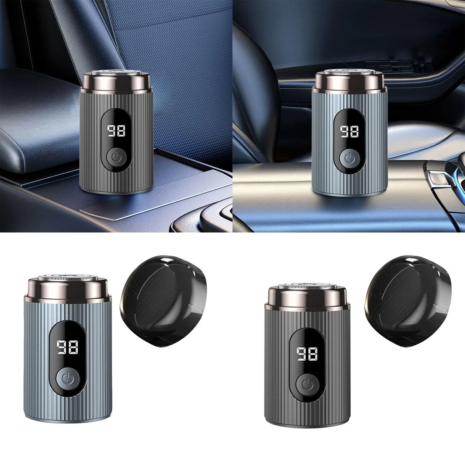 ماكينة تشذيب الوجه الكهربائية للرجال، ماكينة حلاقة صغيرة USB للعناية والسفر