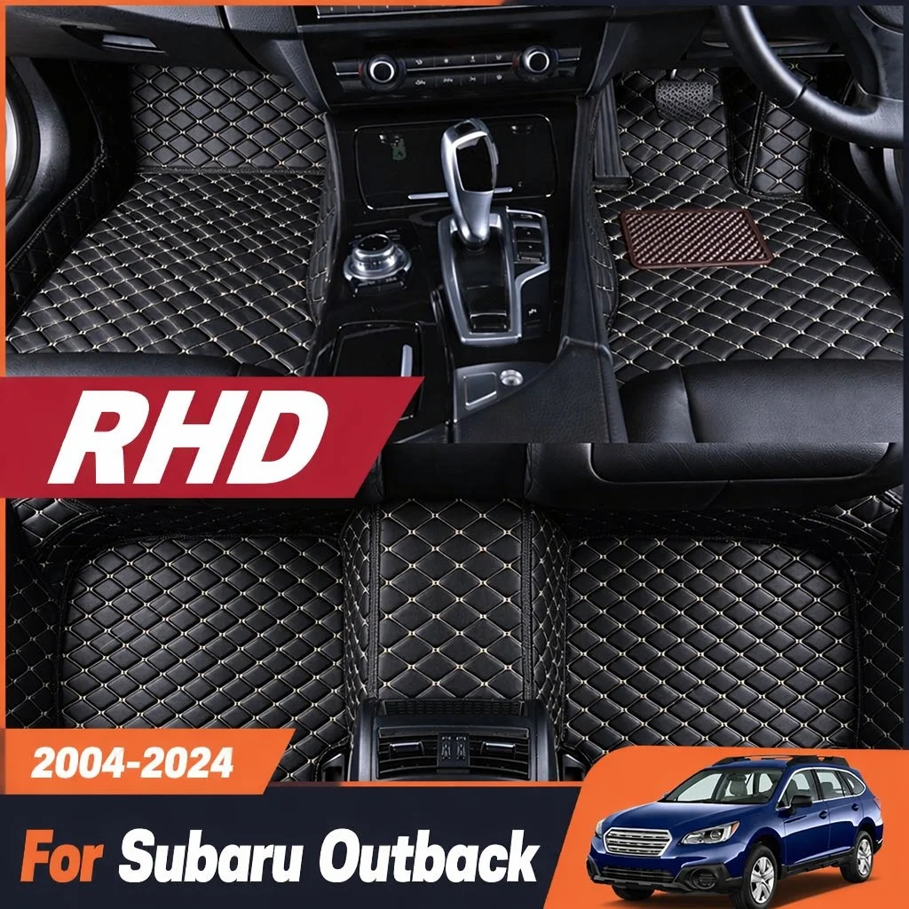 RHD Car Floor Mat for Subaru Outback 2004-2024 Custom Leather Car Carpet Foot Pad Auto Interior Accessories